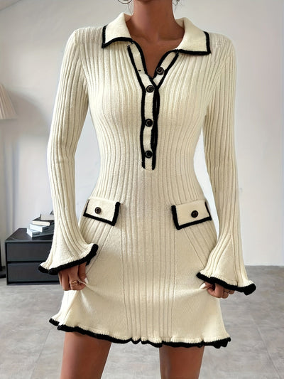 Amaia | Abito in maglia con rouches